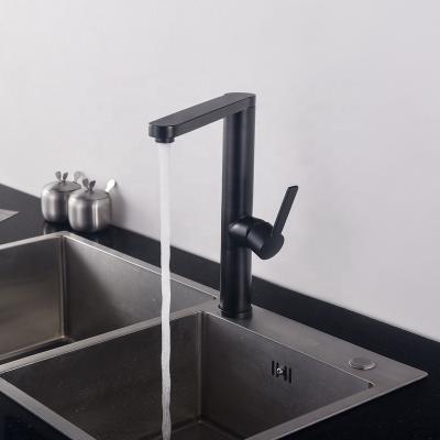 China 304 other stainless steel hot and cold water with flexible hose for kitchen faucet sink in black color mixer tap for sale