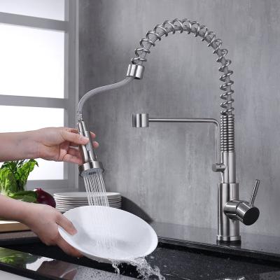 China Auto Sense Faucets 304 Stainless Steel Mixer Pull Down Touch Sensor Kitchen Sink Faucets Faucet for sale