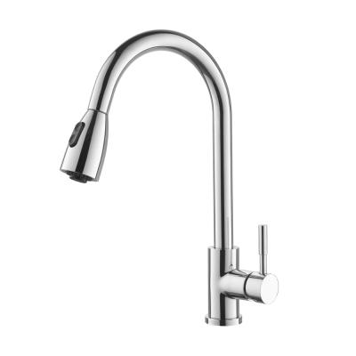 China Factory Songbai Other Platform Directly Mount Pull Out Kitchen Single Faucet Folding Handle Sink Faucet for sale