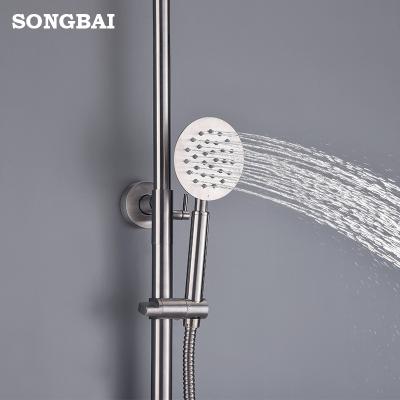 China With Modern Slide Bar Bathroom Bath Shower Mixer Valve Faucet Set for sale