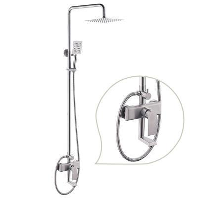 China With Songbai Wall Mounted Types Sliding Bar Outdoor Mounted Push Button Shower Faucet Handles for sale