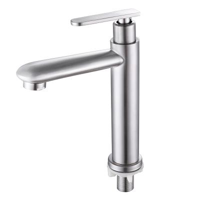 China Contemporary Top Quality 304 Stainless Steel Single Cold Basin Faucet for sale