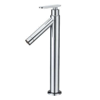 China Modern Metered Cold Taps 304 Single Handle Top Mounted Water Faucet Bathroom Basin Faucet for sale