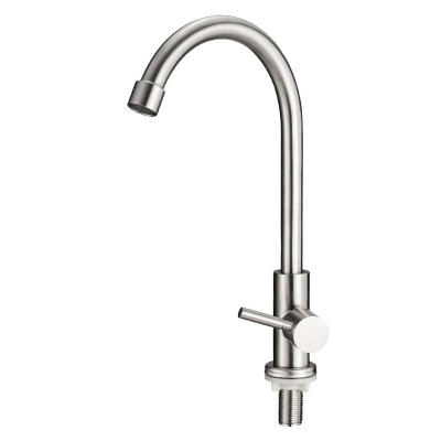 China 304 Stainless Steel Kitchen Faucet Contemporary Single Cold Taps for sale