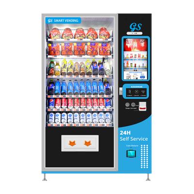 China GS Large Custom Cold Drinks Touch Screen Spring Type Beverage Snack Vending Machine Custom Support About300-800pcs for sale