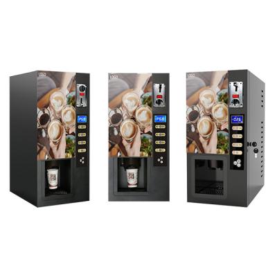 China New Design Carbon Steel Automatic Coin Operated Tea Coffee Vending Machine For Office Hotel for sale