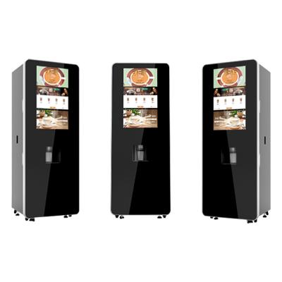 China Carbon steel shell and instant coffee tempered glass face touch screen vending machine hot and cold vending machine for sale