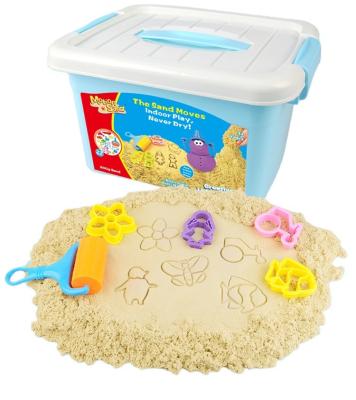 China Magic Stretch Magic Cotton Sand Play Educational Modeling Sand Toys 28x20.5x17cm +7 Parts+1 Pcs Creative Roll for sale