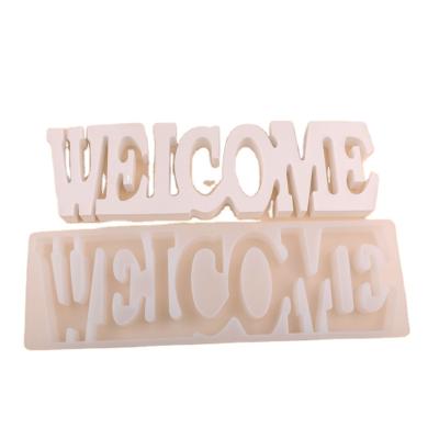 China All Custom Decorative English Letter Silicone Mold 3d Resin Mold for sale