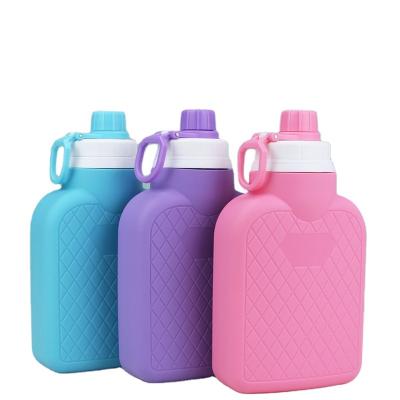 China New Products Water Bag Kids Sports Water Bottle Drink Bottle Silicone Collapsible Water Bottle With Custom Logo for sale