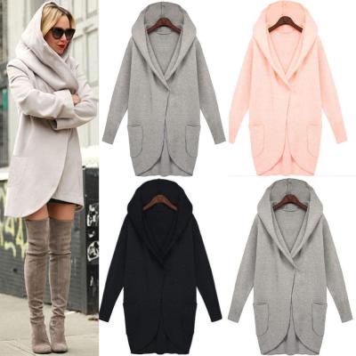 China Fall 2021 Breathable Women Clothes Winter Women Long Sleeve Hoodie Woolen Plus Size Coats for sale