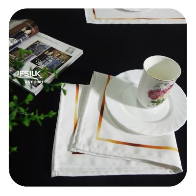 China Waterproof White Dore Soft Table Napkin Polyester Spill Wedding for sale