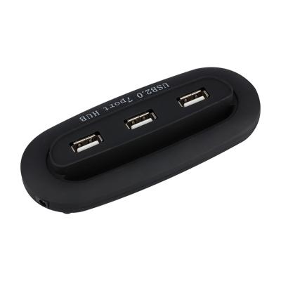 China CER ROHS ovale schwarze weiße Teiler 7 angetriebene Usb-Portnabe zu verkaufen