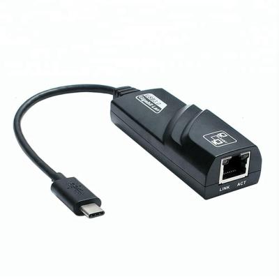 Cina Tipo C Lan Adapter di USB 3,1 dell'ABS di Ethernet del taccuino RJ45 in vendita