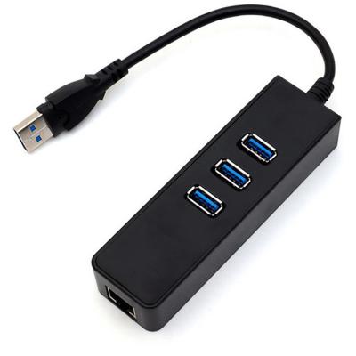 Cina HUB di USB di plastica 3,0 del porto dell'ABS 3 di RJ45 Gigabit Ethernet in vendita