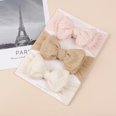 China DIY Baby Knot Headbands DIY Top Headbands for Girls Baby Top Knot Bows Newborn Turban Headbands Double Layer Head Wraps for sale