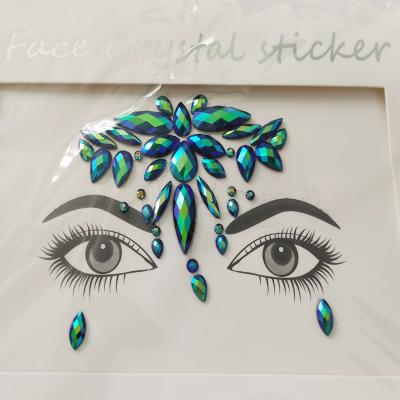 China Temporary Wholesale Festival Decorate Rhinestone Sticker Jewel Face Eye Sticker for sale