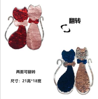 China 3D Designs Reversible Custom Sequin Patches For Clothing for sale