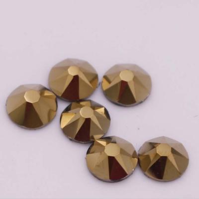 China Flatback gule flat back ss6 ss10 ss16 ss20 gold hotfix high quality strong rhinestone for sale