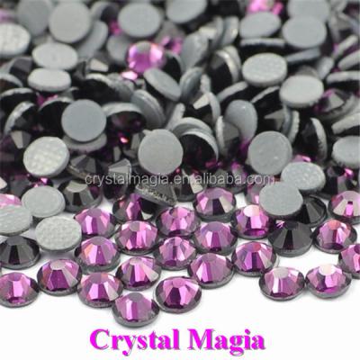 China Non-PVC & lead free wholesale ss10 velvet hotfix purple rhinestone in bulk free shipping for sale