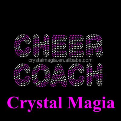 China Flatback Cheer Iron On Transfers Wholesale 2016 New Sport DIY Rhinestone Template for sale