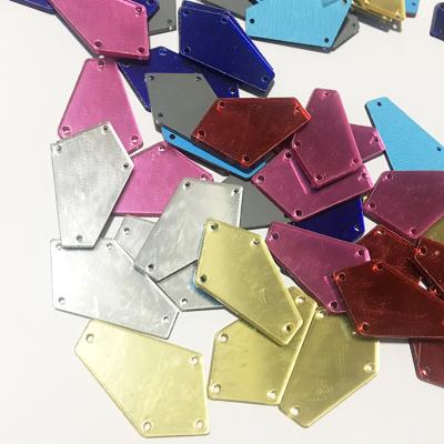 China Non-PVC & 2021 hot sale lead free acrylic mirror garment accessories sew on rhinestone beads stone for sale