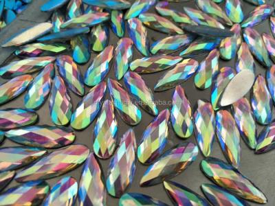 China Factory wholesale flatback ab color sew on crystal beads for dress for sale