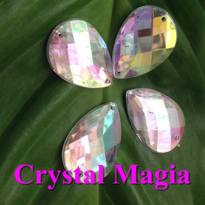 China Cheap flatback sew on crystal acrylic mirror resin flat back faux stone on clothes for sale