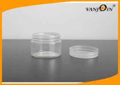 China 80g Small Empty Clear PET  Plastic Cream Jar / Plastic Cosmetic Jars Spice Containers for sale