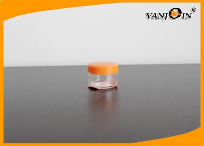 China Small 7ML Clear Plastic Cream Jar with Cap , Small Plastic Jars with Lids Eco-friendly for sale