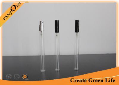 China 12ml Clear Glass Vials with Caps , Plastic Spray Cap Perfume Vial Mini Bottles for sale