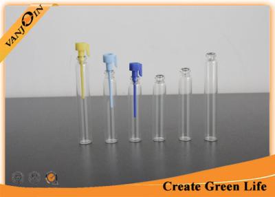 China 2ml Clear Miniature Glass Bottles Glass Perfume Vials With Sticks , Glass Spice Vials for sale