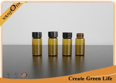 China Chemical Packaging 7ml Amber Small Glass Vials With Plastic Screwing Cap for sale