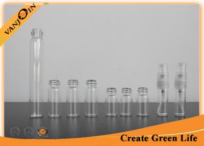 China 2ml 3ml 4ml 10ml Empty Glass Sample Perfume Vials With Screw Spray , Miniature Glass Bottles for sale