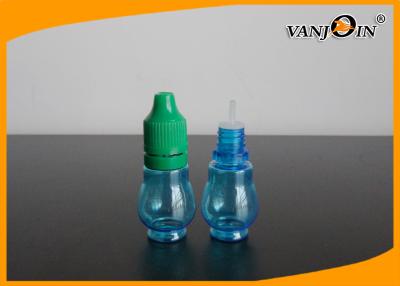 China 15ml Empty Blue E-cig Liquid Bottles with Colorful Screw Caps , Plastic E Liquid Bottles for sale