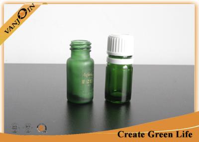 China Mini Essential Oil Green Glass Vials and Bottles With Orifice And Cap 5ml or Custom Size for sale