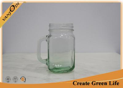 China 16oz Decorative Blue Eco Mason Glass Jars Mug For Wedding Favor for sale