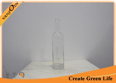 China Clear 750ml Vodka Empty Wine Bottles With Cork 750g 19.5mm Neck Finish for sale