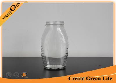 China 12oz Clear Glass Food Jars Queenline Jars For Sauce / Jam / Pickle for sale