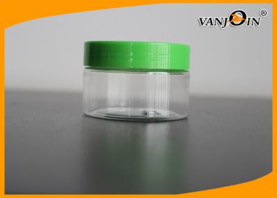 China Face Cream Use 100g/100ml Flat Style Clear Plastic Jar With Screw Cap for sale