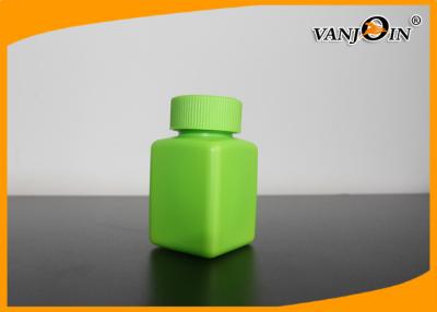 China Green Square 100ml Plastic Pharmacy Bottles , Small Plastic Pill Bottles for sale