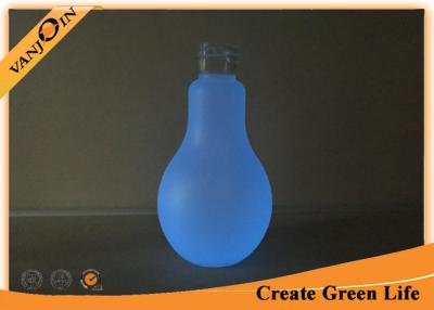 China Bright Luminous Light Bulb Shaped Glass Beverage Bottles For Beverage Drinking for sale