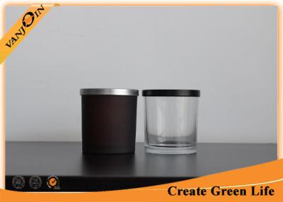 China Customized Household Candle 10 oz Glass Storage Jar With Metal Cap for sale