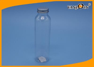 China 400ml Plastic Juice Bottle , Round Clear PET Juice Bottle For Beverage for sale