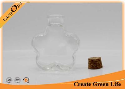 China 100ml Flower Shape Crystal Reed Diffuser Glass Bottle , Glass Wish Bottle for sale