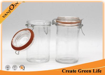 China 350ml safe reusable Round Glass Storage Jars with Lids for kitchen for sale