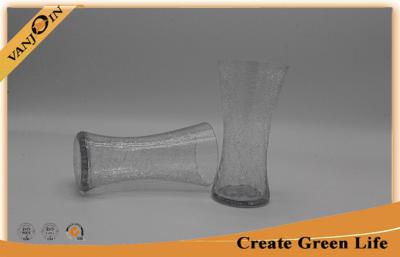 China Home Usage Essential Oil Glass Bottles / Vase With Cracked Surface for sale