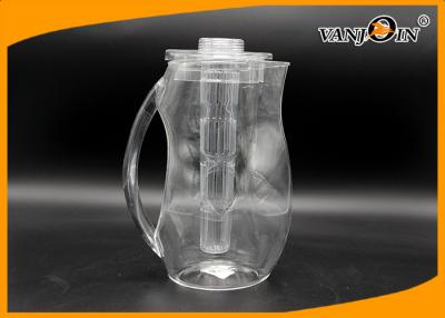 China Eco friendly PS 2.8L Clear plastic water jug Juice Kettle Tea Pitcher with 4 Colorful Cups for sale