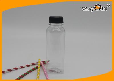 China 300 ml französischer quadratischer Plastiksaft-füllt kundenspezifischen Aufkleber, HAUSTIER ab zu verkaufen