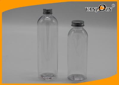 China Aluminum Cap PET Juice Bottle , High Transparent Plastic Beverage Bottle for sale